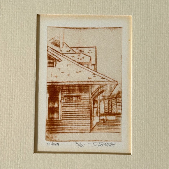 Limited Edition Matted Lithograph Print "Station" 201/275 by Doug Forsythe - Picture 1 of 3